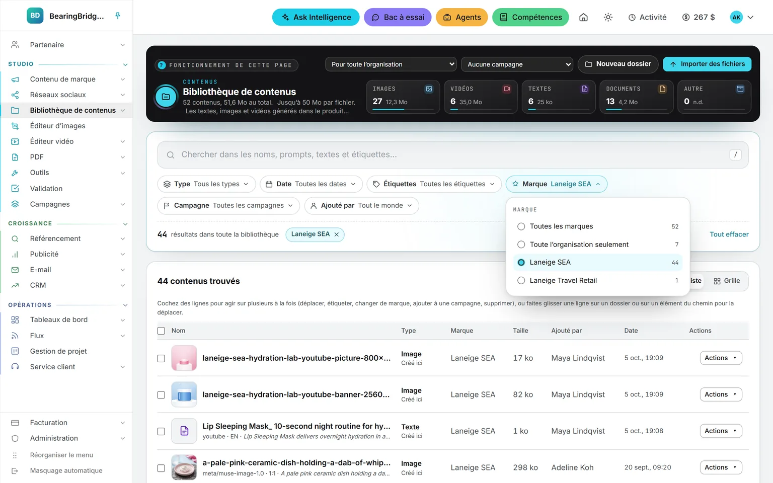 La Bibliothèque de contenus