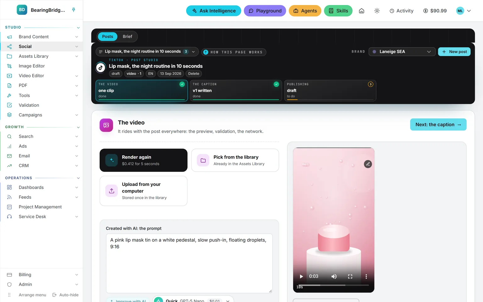 A TikTok video post